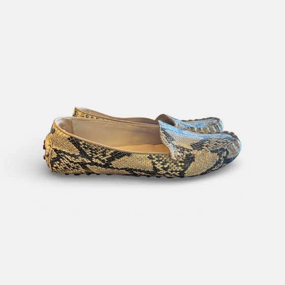 Cole Haan Women's Black and Cream Snakeskin Flats - Picture 3 of 7